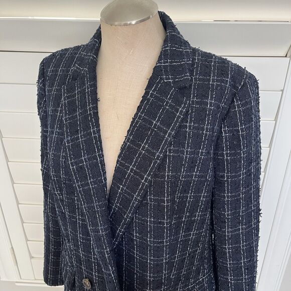 Ann Taylor The Tailored Double Breasted Blazer in Tweed, size 12, Cotton blend - Picture 2 of 11